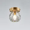 Wall Lamp Modern Crystal Flush Mount Chandelier Led Ceiling Light Fixtures Corridor Lights For Living Room Aisle