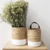 Storage Bags Seagrass Basket Small Wall Mounted Plants For Laundry Picnic