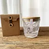 Wine Glasses Japanese Style 280ML Glacier Design Lead-free Whiskey Glass Cup Home Bar Drinkware Water Mug With Stainles Steel Lid