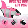 YUEXUAN Giubbotto di Salvataggio per Cani e Gatti di Design Sirena, Giubbotto di Salvataggio per Cani Ripstop con Maniglia di Salvataggio Conservatore di Costume da Bagno di Sicurezza per Piscina Spiaggia Canottaggio