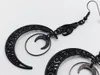 Kolczyki Dangle Gothic Bat Crescent for Women Girls Fashion Pagan Witch Jewelry Akcesoria