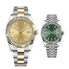 Gentalmen Hommes montres Mouvement à quartz Jaune Blanc Bleu Noir Vert Montre automatique date analogique affaires Étanche femme dames luxe designer doré Montres-bracelets