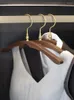 Hangers Wooden Pure Copper Hanger Home Sleeping Room High-end Sense Non-marking Black Walnut Solid Wood Wedding Custom Gifts Vintage