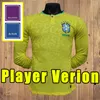 Long sleeve 2023 2024 BrazilS soccer jerseys MARCELO PELE PAQUETA NERES COUTINHO FIRMINO JESUS VINI JR 23 24 BrasilS football shirt home fans player version