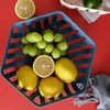 Cestas de armazenamento de plástico oco cesta de frutas dreno doméstico pia de cozinha vegetal titular organizador