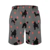 Heren shorts zwart schattig hond board stippen print casual korte broek man ontwerp sportkleding sneldrogend zwembroek cadeau idee