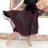 Jupe de danse standard pour salle de bal, tenue de scène, Tango, Flamenco, grand ourlet, Costume de valse moderne pour adultes, VDB948