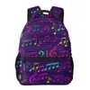 Backpack Abstract Music Notes And Clef Women Men Large Capacity Outdoor Travel Bag Casual