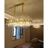 Ljuskronor lampor LED Pendant Lamp Modern Crystal Living Room Dining Art Designer Rectangle Luxury Nordic