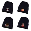 Berets Winter Warm Hat Anime Ashita No Joe Cap Costume Unisex Cotton Black Baseball Skullies Czapka Kucha czapki