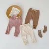Pantalons d'automne en coton pour bébé garçon, nouveau Style, pantalons pour nouveau-né et fille, quatre saisons, couleur unie, vêtements doux, 2569