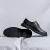 Scarpe eleganti Testa tonda con suola morbida 2023 Banchetto per tailleur casual nero puro