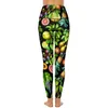 Women's Leggings Tropical Fruit Sexy Vegetarian Lemon Print Workout Yoga Pants High Waist Elastic Sports Tights Sweet Custom Leggins