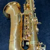 High End EX100 E-Flat Paint Gold Brass Alto Saxophone German Craft Manufacturing Jazz Instrument med låda gratis frakt