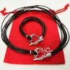 Charm Armbänder HSC2023 Überzogene Mode 925 Silber Farbe Rote Schnur Grüne Perle Armband Kostenloser Großhandel mit Tasche