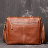 Briefcases Leather Shoulder Bag For Men And Women