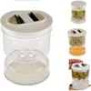 Storage Bottles Food Kitchen Organizer Pickles Jar Dry And Wet Dispenser PP Container Seal Stable For Fridge Box