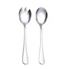 Set Di Stoviglie Posata Per Insalata In Acciaio Inossidabile Con Cucchiaio E Forchette Utensili Da Cucina Per Cucina Semplice Lavabile In Lavastoviglie