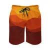 Mäns shorts Red Sunset Board Mountains tryck Söt Hawaii Beach Men Graphic Running Quick Dry Swimming Trunks Birthday Present