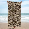 Handduk Microfiber Beach Leopard Mönster Bad Sandsäker filt Travel Multipurpose 75 x 150 cm