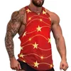 Regatas masculinas patrióticas estrela impressão superior festivo 4 de julho roupas esportivas praia ginásio homem camisas sem mangas gráficas plus size 4xl 5xl