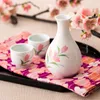 Frascos de quadril feitos em estilo japonês, cores pintadas à mão, cerâmica, casa, vintage, porcelana, utensílios para bebidas, saquê, arroz, vinho, garrafas de espírito branco