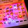 LED Light Halloween Ring Glowing Pumpkin Ghost Skull Rings Halloween Christmas Party Decoration for Home Santa Snowman Kids Gift