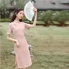 Vestidos casuais mulheres streetwear sexy qipao vestido moderno cheongsam estilo chinês adolescente meninas manga curta moda elegante tradicional