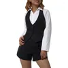 Kamizelki damskie kamizelki kamizelki bez rękawów guziki w dół v szyi kamizelki topy Tuxedo Raceback vintage Slim Fit Streetwear