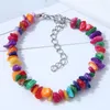 Pulseras de encanto 2023 Cristales naturales irregulares Chakras Pulsera de piedra Cuentas de gemas Multicolor Hilo de grava para mujeres Hombres Joyería