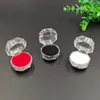 Jewelry Pouches Multicolour High Quality Clamshell Clear Crystal Box Octagon Ring Earrings Packing Acrylic Storage