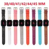 Modedesigner remmar klockband för Apple Watch Band 41mm 42mm 40mm 44mm IWATCH 7 6 Bands Pu Leather Strap Armband Letter Tryckt Watchband PA5061