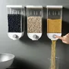 Förvaringsflaskor vägg hängande mat behållare torrkorn flaska bönor godis ris kök väggmonterad dispenser
