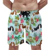 Pantaloncini da uomo Summer Vacation Board Infradito Modello Nero Running Beach Uomo Quick Dry Cute Print Taglie forti