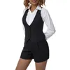 Dames Vesten Vrouwen Pak Vest Mouwloos Button Down V-hals Vest Tops Tuxedo Racerback Vintage Slim Fit Streetwear