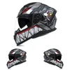 Motorcykelhjälmar full ansikte dubbel visorer hjälm öppen dubbla lins casco motorcykel motociclistas racing casque moto de capacetes