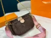 Designer Bag Kvinnor Pocket Metis Fashion Högkvalitativ handväska Crossbody Löstagbar axelband Handväska Plånbok tre i en läderplånbok Enkel axelväska