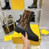 Luksusowe Martin Booties Designer Women Wysokiej jakości sylwetka kostka rozciągająca na buty na wysokim obcasie Winter Chelsea Motorcycle Riding Rozmiar 35-41