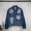 Designers Coats Jackets Men Women Jacquard letter paris Denim Lapel Neck blue Beige XS-L