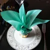 Table Napkin Polyester Mouth Wiping El Banquet Wedding Decoration Placemat Solid Color Folding Flower Cloth