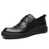 Robe chaussures grande taille 46 47 hommes affaires conduite mode mocassins fond noir en cuir gentleman mariage décontracté a58-71