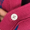 designer kids cardigan Diamond texture baby V-neck sweater Size 100-160 CM Spring products Knitted overcoat for girl Aug30