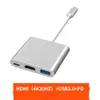 USB C HUB Type C Splitter Thunderbolt 3 Docking Station Adaptador para laptop com Macbook Air M1 iPad Pro RJ45 HDMI