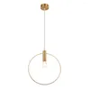 Lampes suspendues E14 Design nordique moderne LED lustre rond pour plafonnier simple dans bar/cuisine/chambre/café