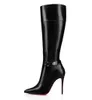 Femmes pointues pointues bottes hautes designer automne et hiver talons hauts minces luxe fermeture éclair latérale hiver chaussures de plein air femmes chaussures Eu35-43 avec boîte