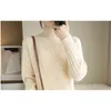 Women's Sweaters Autumn Winter Thicke Sweater Dress Women Semi-Turtleneck Knitted Bottoming Shirt Fashion Long Loose KniDress Outer Wear