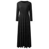Casual Dresses Tops Women's Summer Dress 2023 Outfits Party Plus Size Solid Long Sleeve Round Neck Big Swing Vestidos