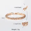 Link Armbänder 5/6mm Armband Für Frauen Männer 585 Rose Gold Farbe Twisted Seil Kette Party Hochzeit Geschenke LCB48