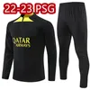 2223 PSGG Survetement Chandal Soccer Sets MbappeトラックスーツトレーニングスーツMaillot Long Sleeve Jersey Jacket Kit 2023 Messis最高品質のメンズキッズジョギング