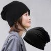 Beralar Sıradan Pamuk Beanies Şapkalar Kadınlar İçin Moda Unisex Düz Renk Nefes Alabaç Yumuşak Kafatalar Elastik Sınılmaz Kapaklar Çift Şapka